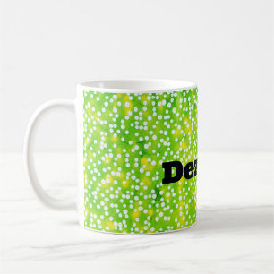"Polka Perfection: Green Dotted Delight Mug" Coffee Mug