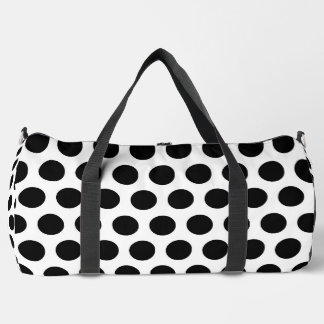 Polka Print Cut Sew Large Duffel Bag