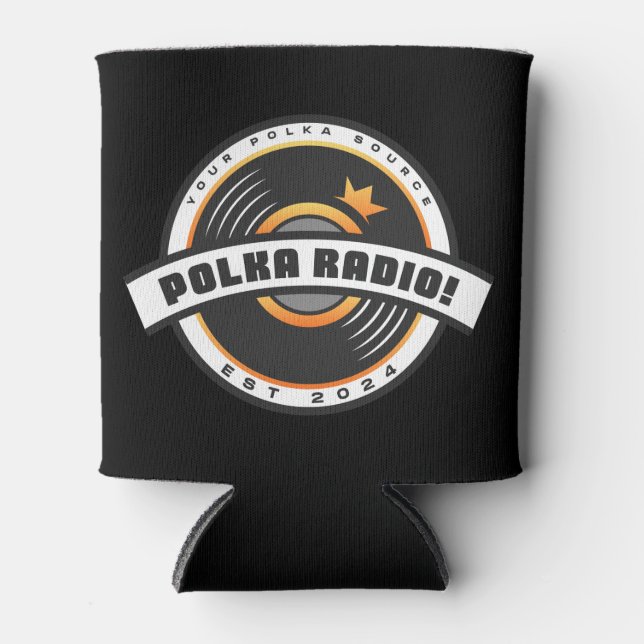 Polka Radio Can Koozie (Front)