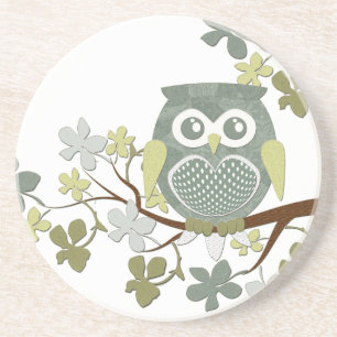 Polka Tree Owl Coaster