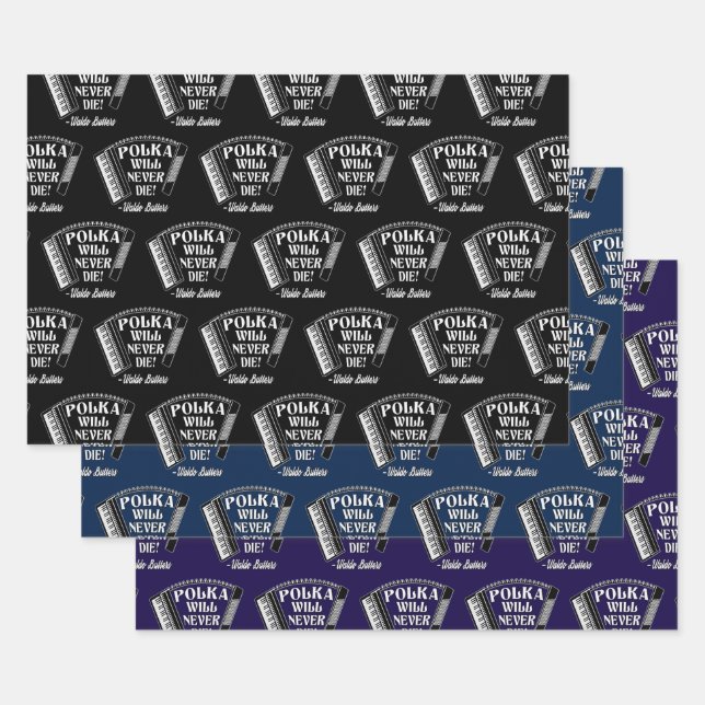 Polka Will Never Die Dresden Fans Wrapping Paper Sheet (Set)