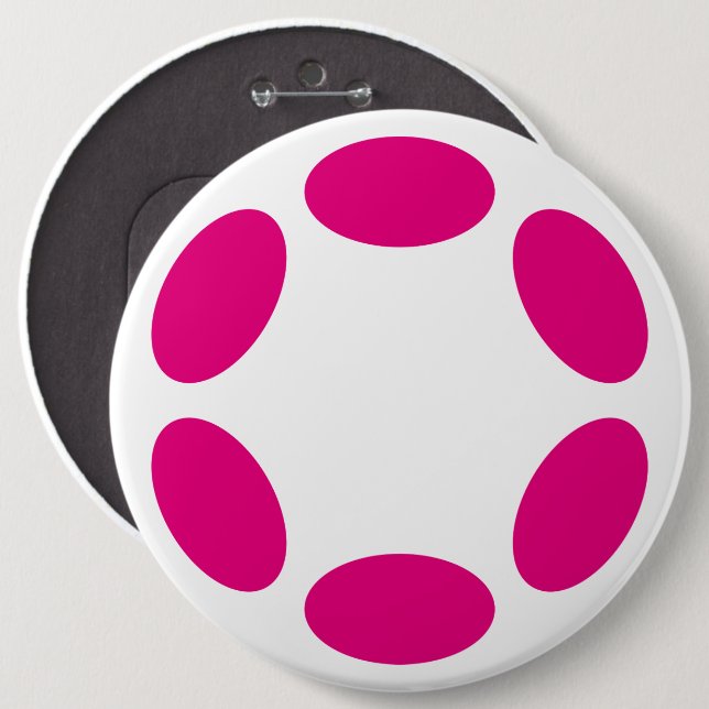 Polkadot 6 Cm Round Badge (Front & Back)