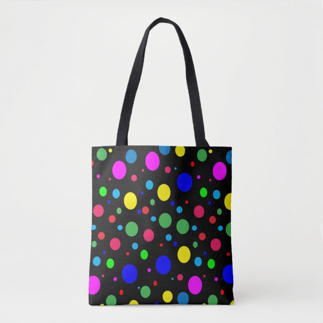 Polkadot Balloon Bubble Colour Pattern Tote Bag (Front)