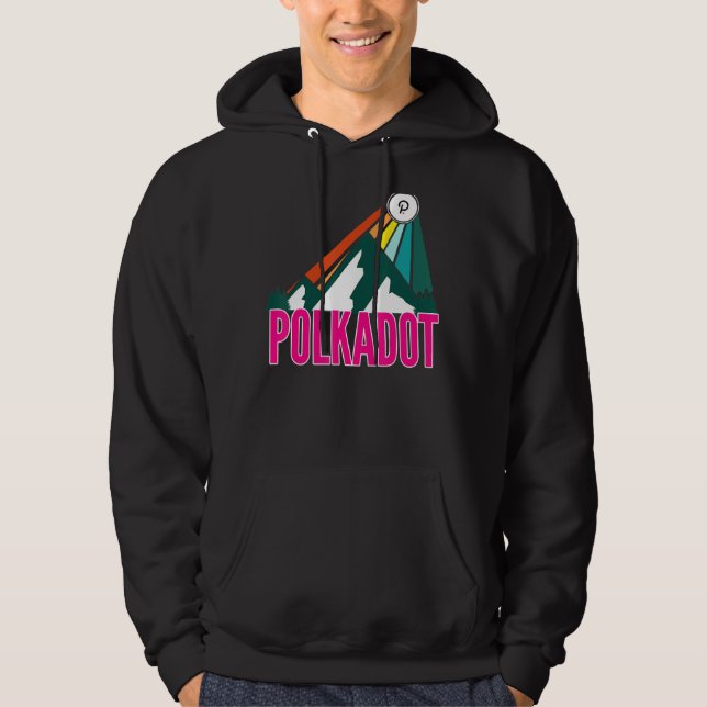Polkadot Dot Crypto Mountain Sun Rays Cryptocurren Hoodie (Front)
