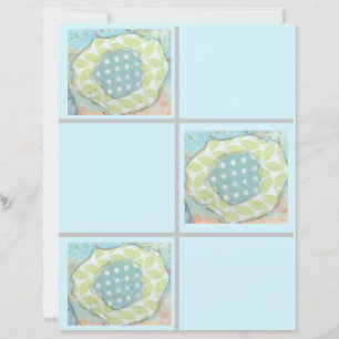 Polkadot Flower Scrapbook Paper