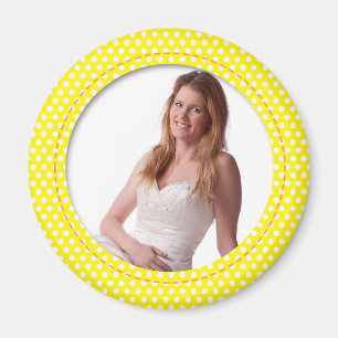 Polkadot Frame in yellow Magnet