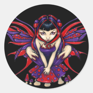 "Polkadot Mushroom Fairy" Sticker