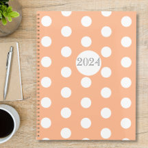 Polkadot Peach Fuzz Planner