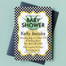 Polkadot Pineapple Baby Shower Invitation