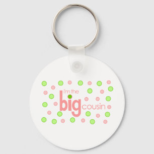 Polkadot pink and green Big Cousin T-shirt Key Ring
