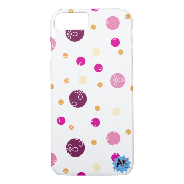 Polkadot violet pattern Case-Mate iPhone case (Back)