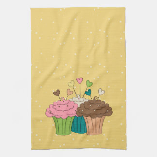 Polkadots and Cupcakes Tea Towel