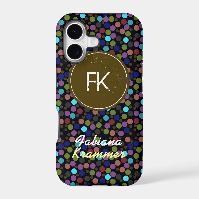 polkadots custom name and initials (Back)