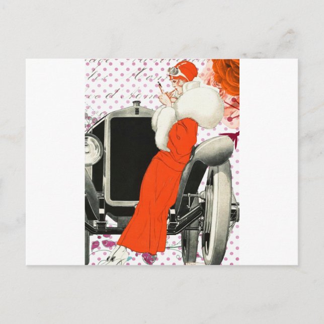 polkadots flapper postcard (Front)