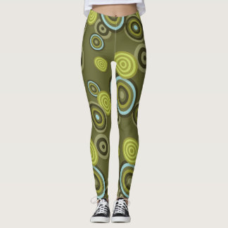polkadots  flowers spring sport green leggings