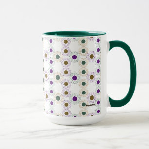 Polkadots (gold/green/purple) mug