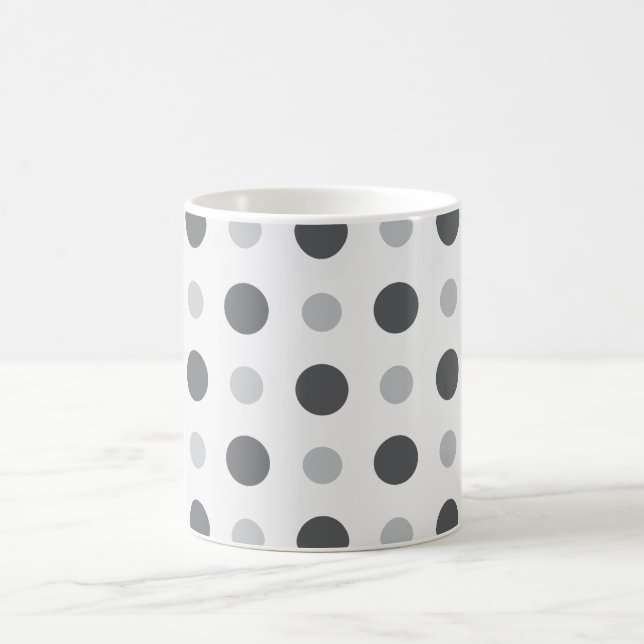 Polkadots Grey Coffee Mug (Center)