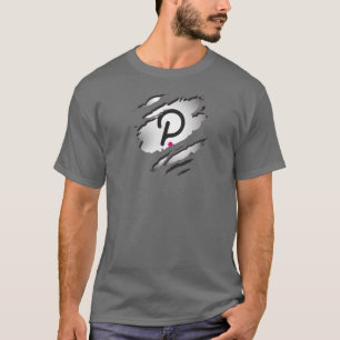 Polkdot Torn Image w/ Logo Reveal Underneath - T-S T-Shirt