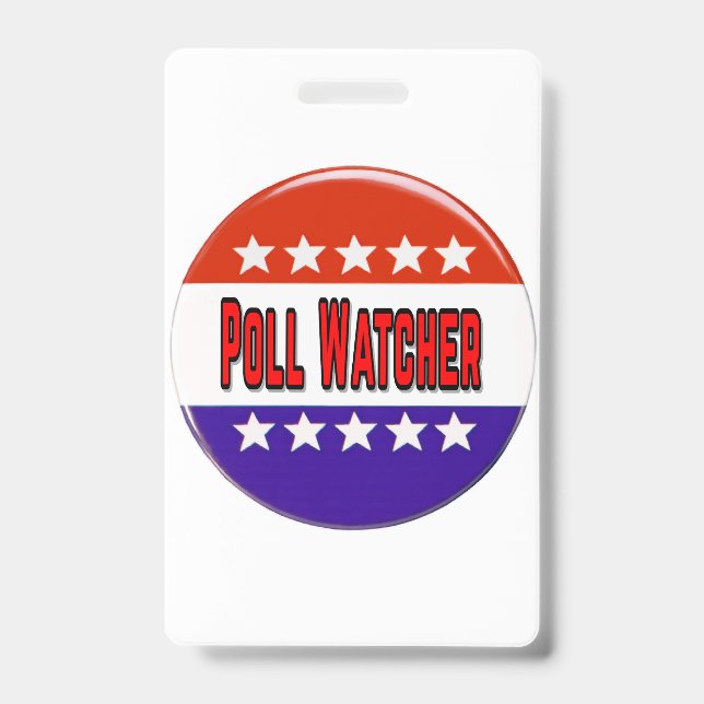 Poll Watcher ID Badge (Front)