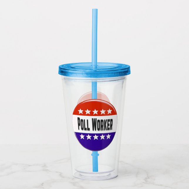 Poll Worker Acrylic Tumbler (Front)