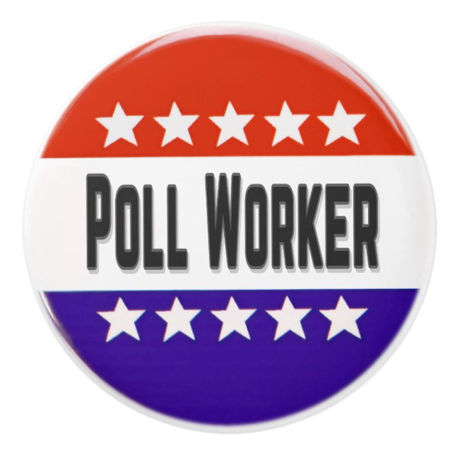 Poll Worker Ceramic Knob (Front)