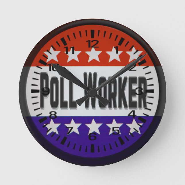Poll Worker Round Clock (Front)