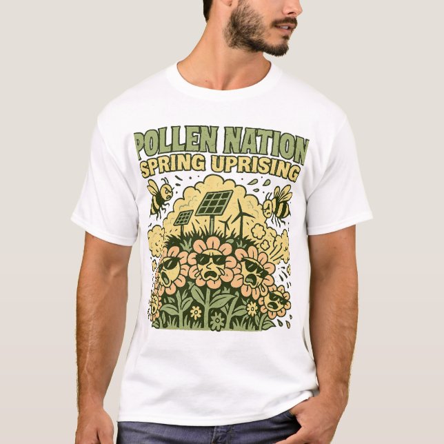Pollen Nation Spring Uprising Unisex T-Shirt, Alle T-Shirt (Front)