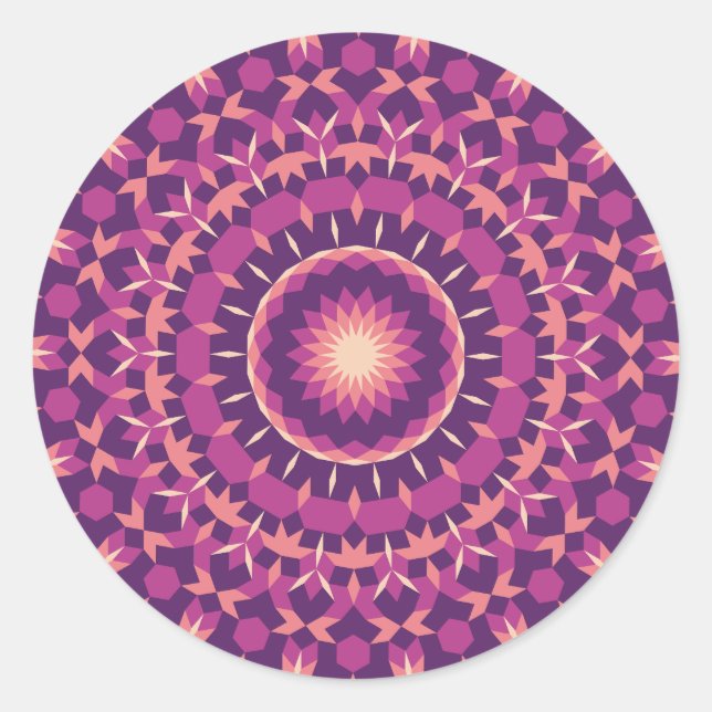 Pollen Tiling Pattern Classic Round Sticker (Front)
