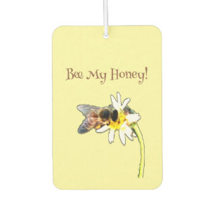Pollinating Bumble Bee on a Flower Customised Car Air Freshener