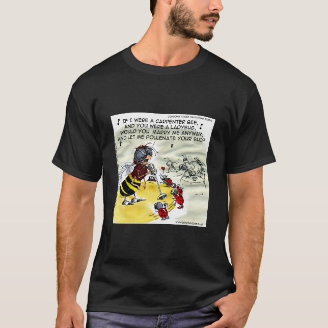 "Pollination" Insect Nightclub Singers Funny T-Shirt (Front)