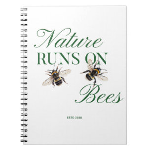 Pollinator Gardener Gift Save the Bees  Notebook