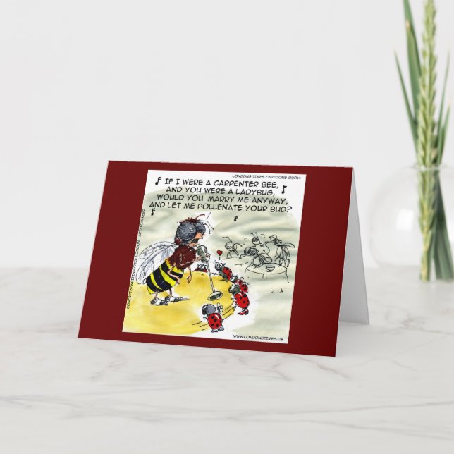 "Pollinators" Insect Nightclub Singers Funny Card (Front)