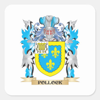 Pollock Coat of Arms - Family Crest Square Sticker
