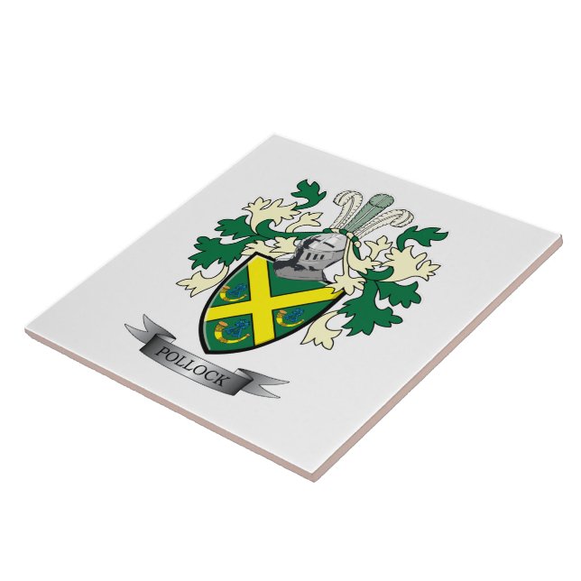 Pollock Family Crest Coat of Arms Tile (Side)