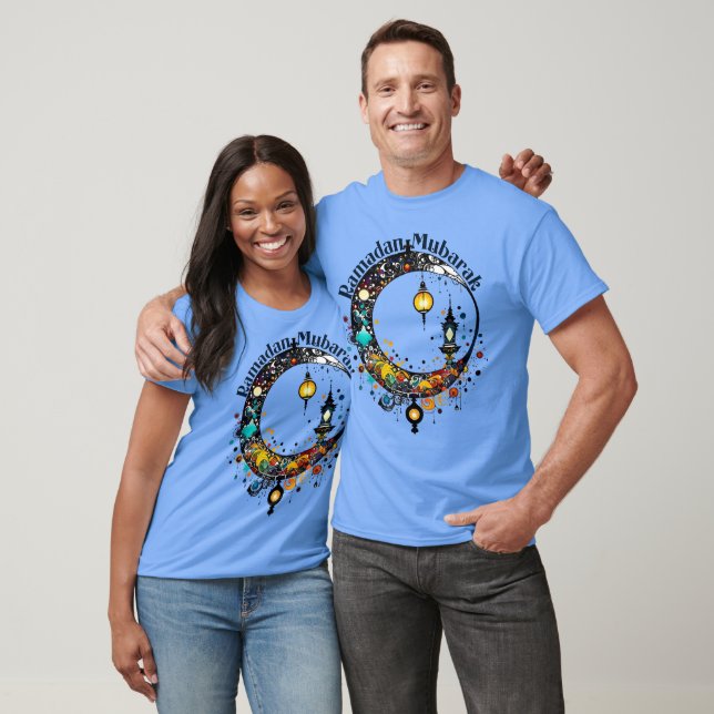 Pollock-style Ramadan Moon T-Shirt (Unisex)
