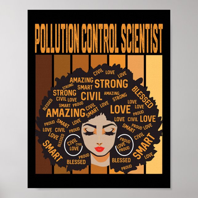 Pollution Control Scientist Black History Month Pr Poster (Front)