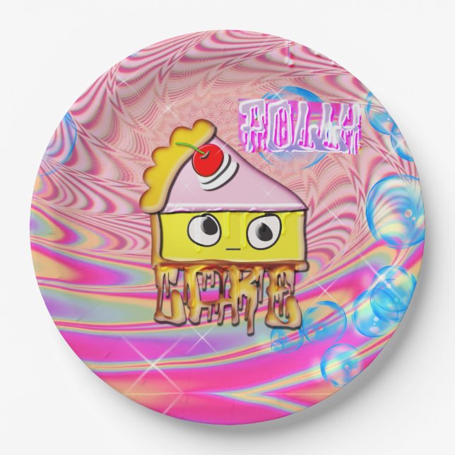 Polly Cake - Tortina - Paper Plate (Front)