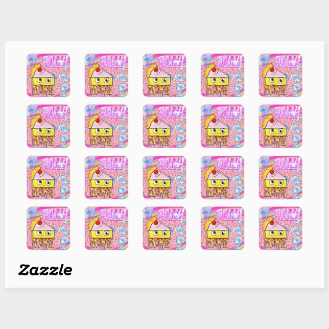 Polly Cake - Tortina - Square Sticker (Sheet)
