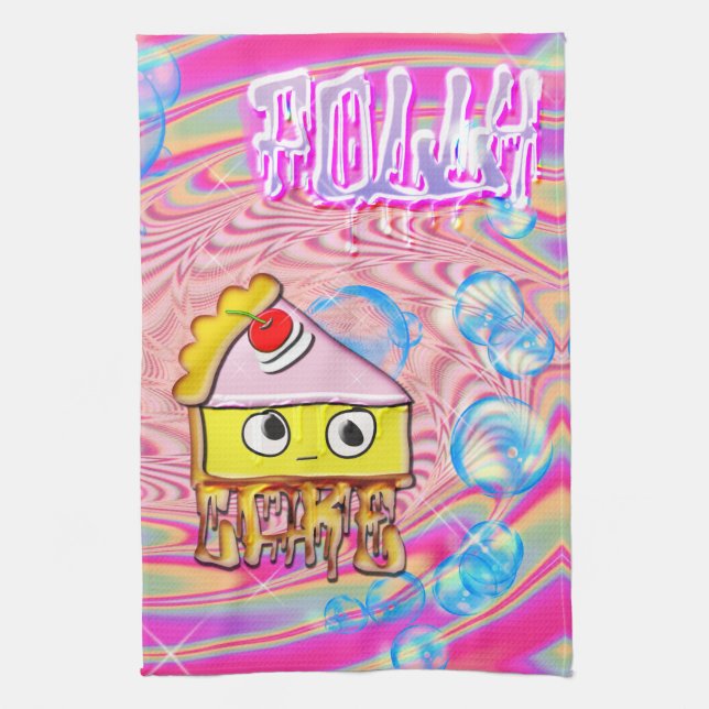 Polly Cake - Tortina - Tea Towel (Vertical)
