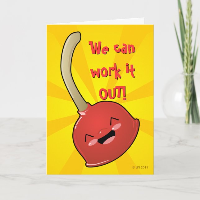 Polly Plunger Greeting Card (Front)