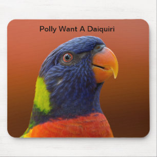 Polly Want A Daiquiri (Drunken Parrot) Mouse Mat