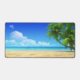 Polly's Beautiful Beach Day Desk Pad