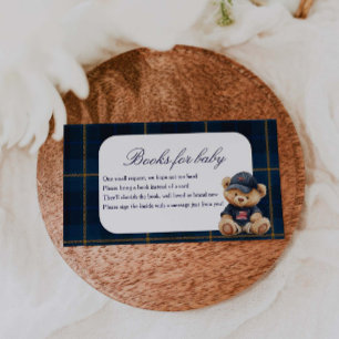 Polo Bear Baby Shower Books For Baby Enclosure Card