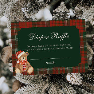Polo Bear Baby Shower Diaper Raffle Enclosure Card