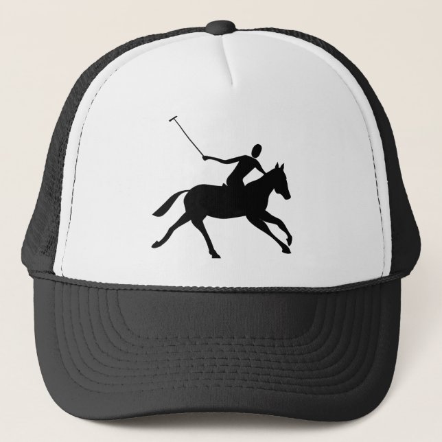 Polo - Black Trucker Hat (Front)