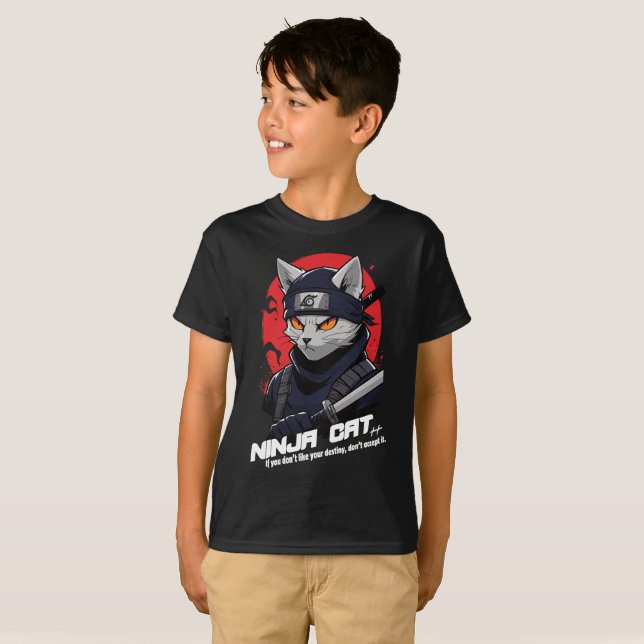 Polo de Gato Guerrero Ninja (Front Full)
