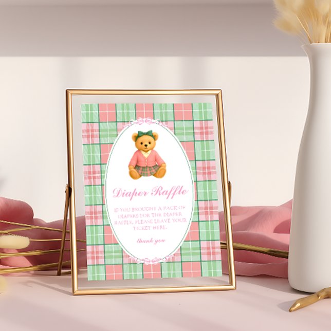 Polo Girl Teddy Bear Diaper Raffle Poster (Creator Uploaded)