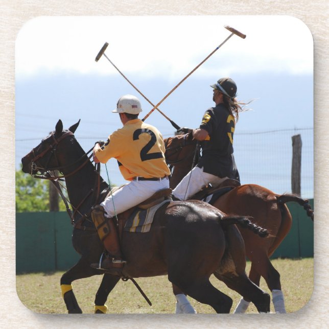 Polo Horse Match Set of Six Coasters (Front)
