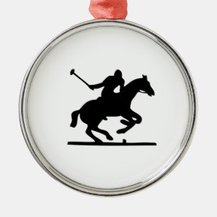 Polo Horse Metal Tree Decoration