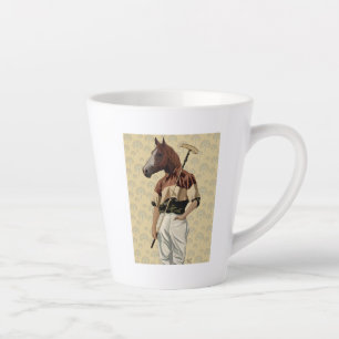 Polo Horse Portrait Latte Mug